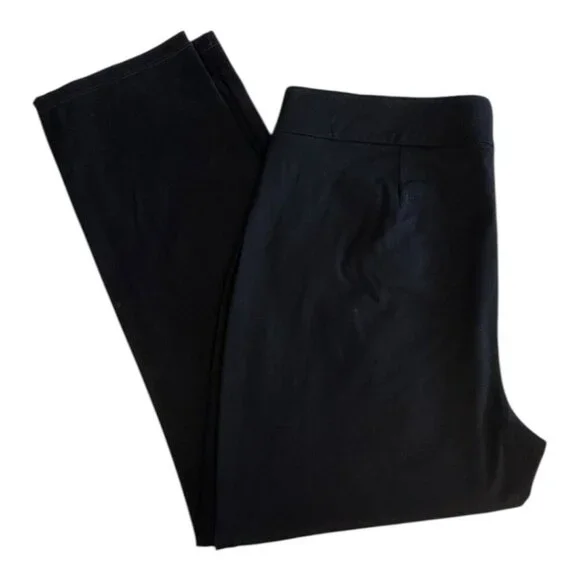Chicos Travelers Womens Cropped Pants~Size 2R (L/12)~Black Stretch L10 42 - Picture 8 of 13